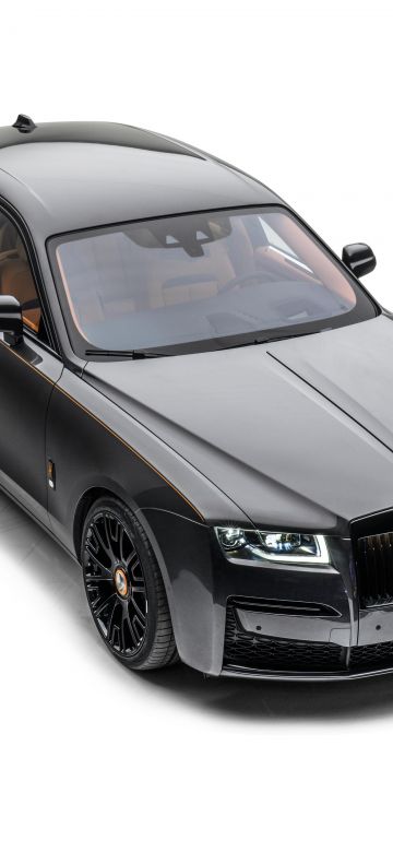 Rolls-Royce Ghost, Mansory, Launch Edition, 2021, White background, Black cars, 5K