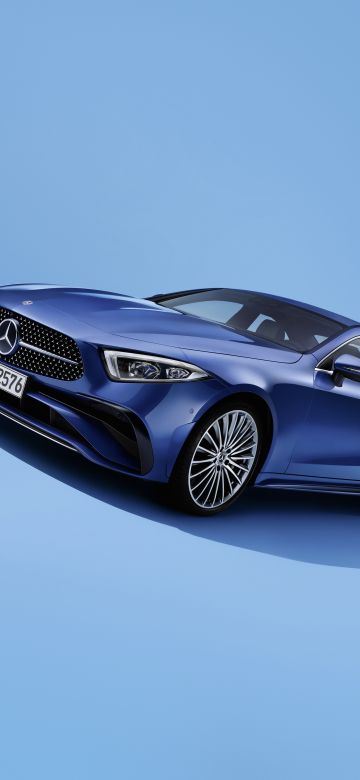 Mercedes-Benz CLS 350 AMG Line, 2021, Blue background