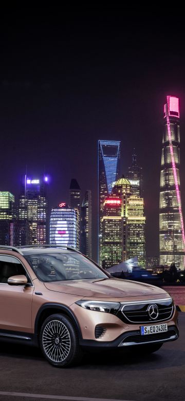 Mercedes-Benz EQB 350 4MATIC Electric Art Line, Hong Kong City, Night, Cityscape, Skyline, 2021, 5K