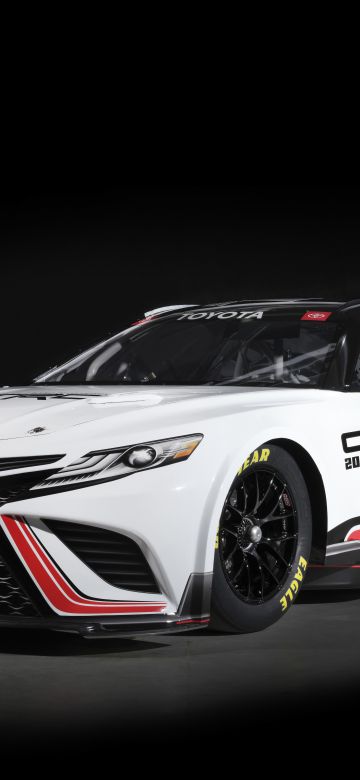 Toyota TRD Camry, NASCAR Race Car, 2021, Dark background, 5K