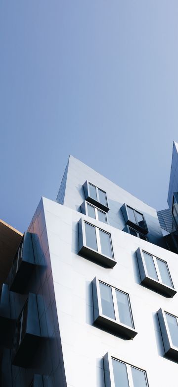 Stata Center, Modern architecture, Cambridge, Building, Complex, Clear sky, Massachusetts, 5K