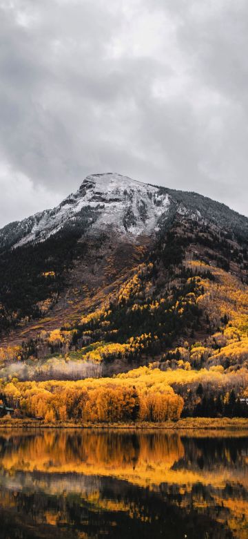 Mountain, Hill, Lake, Autumn, Reflection