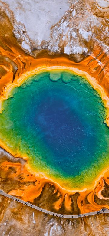 Yellowstone Caldera, Yellowstone National Park, Volcano, Aerial view, Wyoming