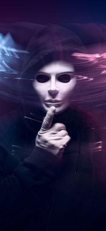 Man in Mask, Long exposure, Blurred, Dark background, Creative, Mystic