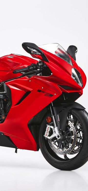 MV Agusta F3 Rosso, Sports bikes, 2021, White background, 5K