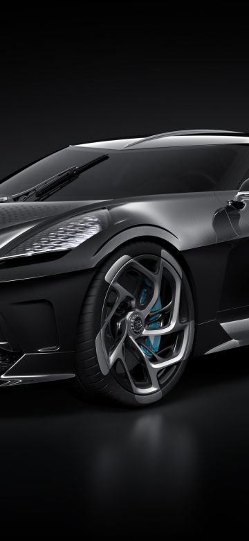 Bugatti La Voiture Noire, 5K, World's Expensive Cars, Hypercars, Black background