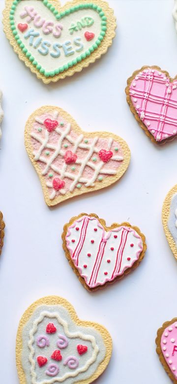 Cookies, Heart shape, Valentine's Day, Romantic, Pink, February