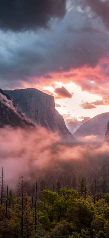 Yosemite National Park, Yosemite Valley, Misty, Morning, 5K