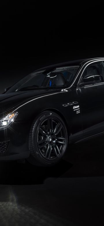 Maserati Ghibli Operanera by Fragment, 2021, Dark background, Black cars, 5K