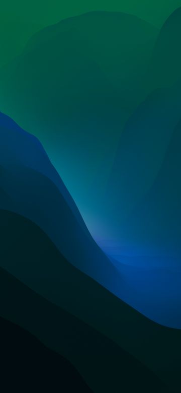 macOS Monterey, Green, Stock, Dark Mode, Layers, 5K