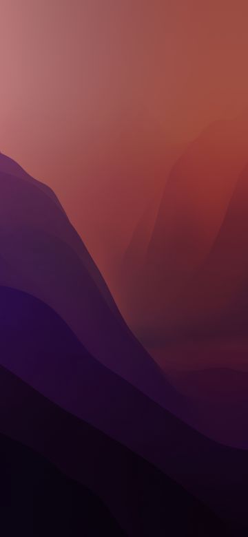 macOS Monterey, Layers, Stock, Red, Dark Mode, 5K