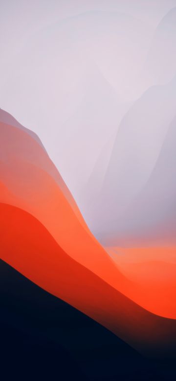 macOS Monterey, Stock, Orange, Light, Layers, 5K