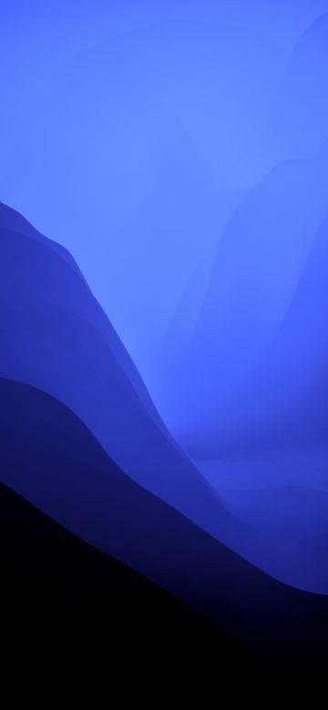 macOS Monterey, Blue aesthetic, Stock, Dark Mode, Layers, 5K