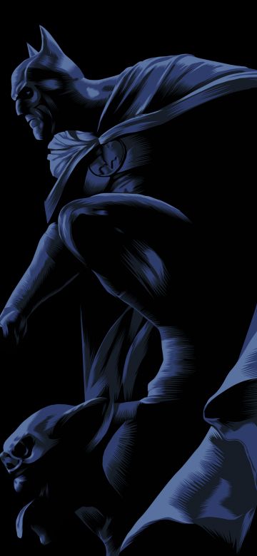 Batman, AMOLED, DC Superheroes, DC Comics, Black background, Dark Knight, 5K