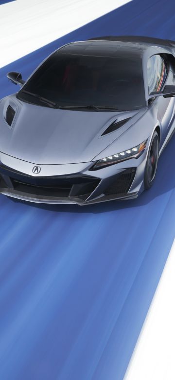 Acura NSX Type S, 8K, Electric Sports cars, Blue background, 2022, 5K