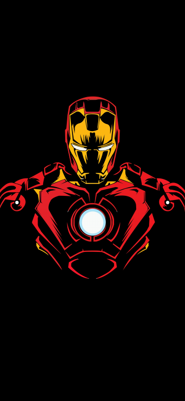 Iron Man, AMOLED, Marvel Superheroes, Minimal art, Black background, 5K, 8K