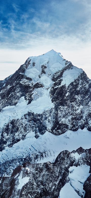 Mount Cook, Peak, Snow covered, Mountains, New Zealand, 5K