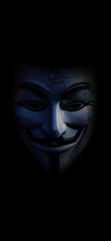 Anonymous, Dark background, Mask, AMOLED