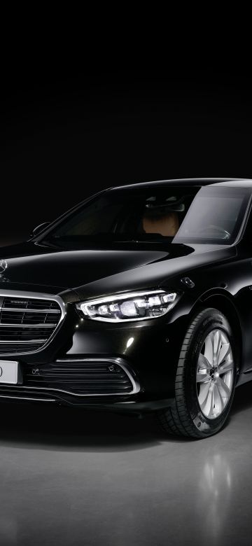 Mercedes-Benz S 680 Guard 4MATIC, Mercedes Benz S Class, 2021, 5K, Dark background, Black cars