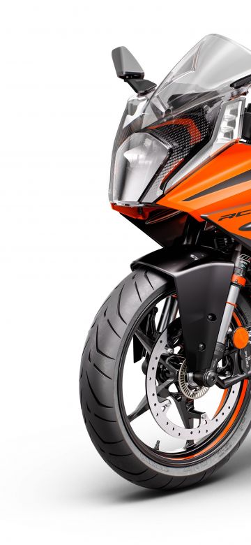 KTM RC 390, 5K, Sports bikes, 2022, White background