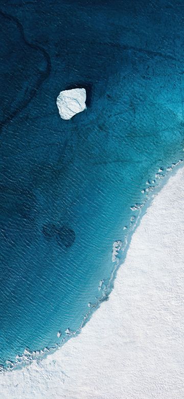 Beach, Aesthetic, Mi Pad 5 Pro, Aerial view, Drone photo, Seashore, Winter, Iceberg, Polar Regions, Stock