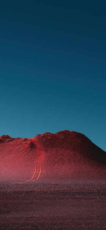 Peak, Mi Pad 5 Pro, Mountains, Blue Sky, Night sky, Starry sky, Desert, Sunset, Night, Stock