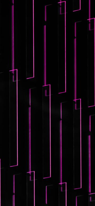 Purple light, Illustration, Pattern, Black background, Lines, 5K