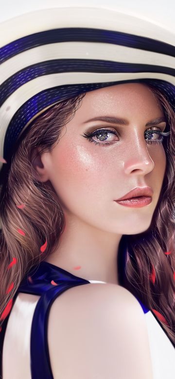 Lana Del Rey, Beautiful, Portrait, Digital composition, American singer