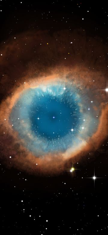 Helix Nebula, Dark background, Constellation, Galaxy, Astronomy, Stars, Eye Illustration, Cosmos, 5K, 8K