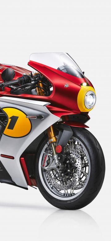 MV Agusta Superveloce Ago, Limited edition, 2021, Sports bikes, White background, 5K