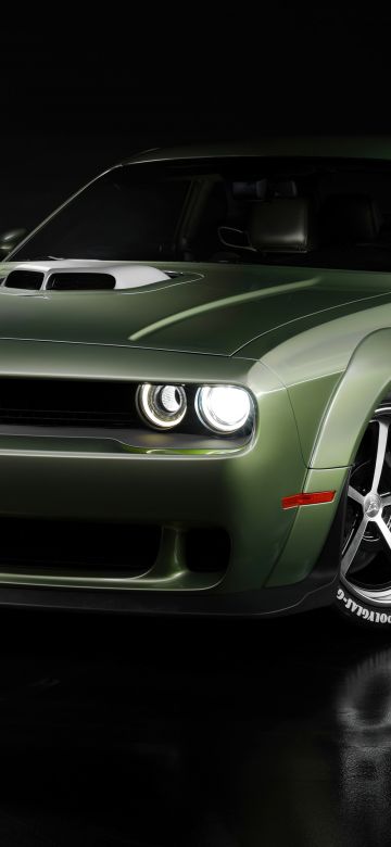 Dodge Challenger, 2021, Dark background