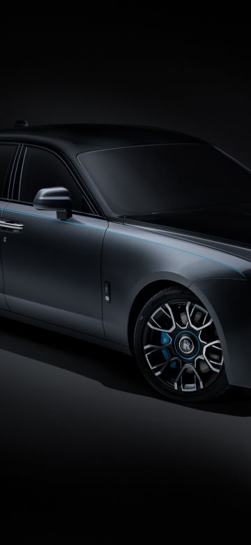 Rolls-Royce Ghost Black Badge, 8K, 2021, 5K, Dark background