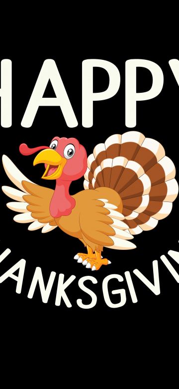 Happy Thanksgiving, Black background, Thanksgiving Day, Black background, 5K