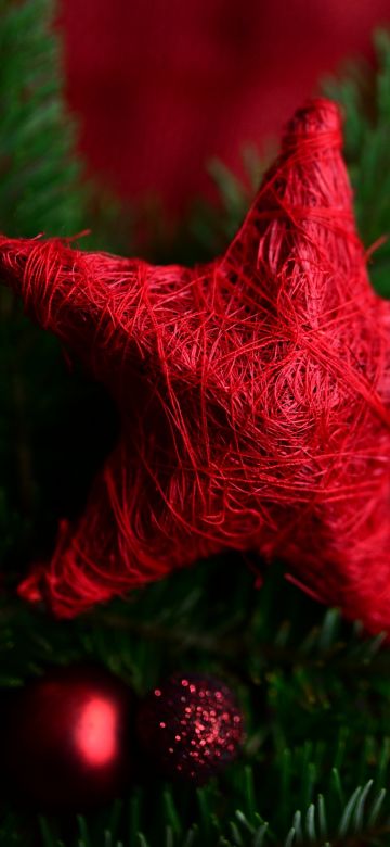 Red Star, Christmas decoration, Advent, Holidays, Christmas Season, Selective Focus, 5K, Navidad, Noel