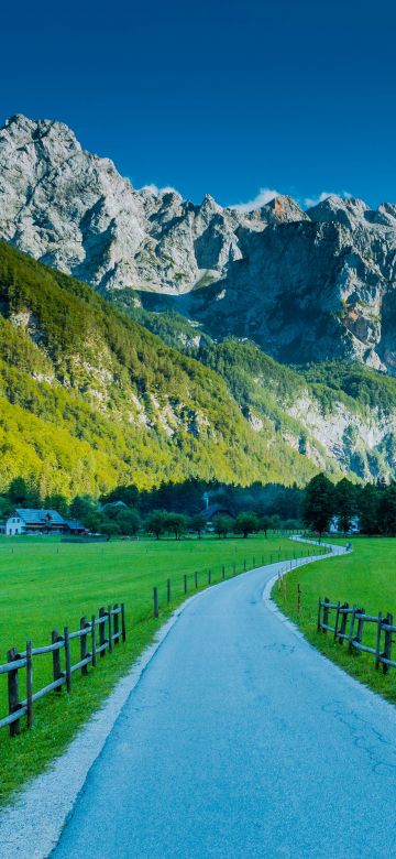 Logar Valley, Road, Kamnik Alps, Mountains, Slovenia, 5K