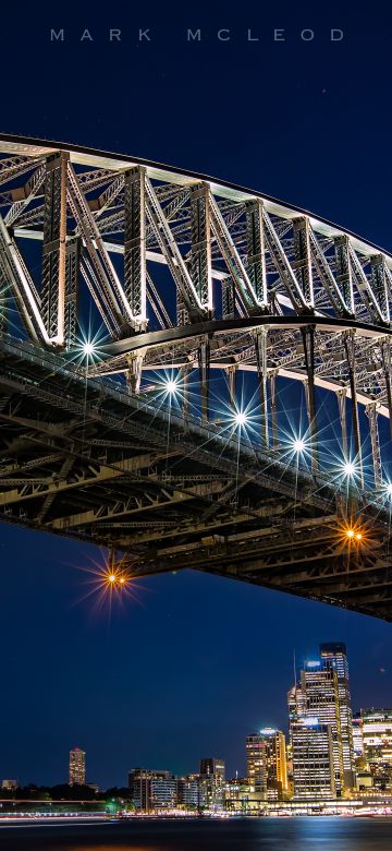 Sydney Harbour Bridge, Night, Cityscape, Modern architecture, Sydney, Australia