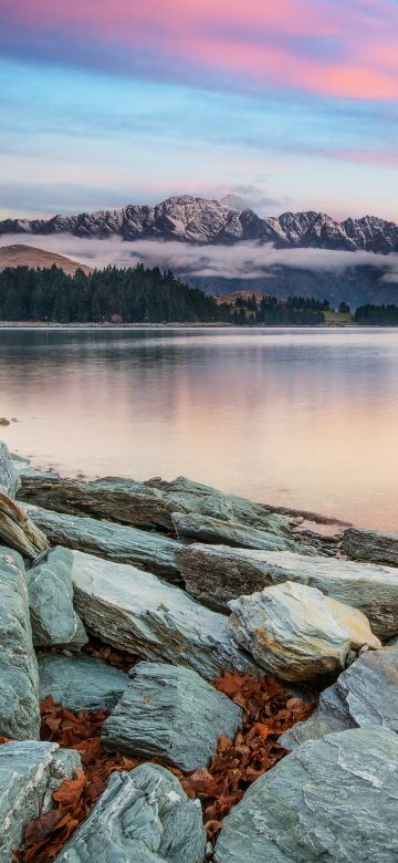 Mountains, Queenstown, Lake Wakatipu, Landscape, New Zealand, 5K