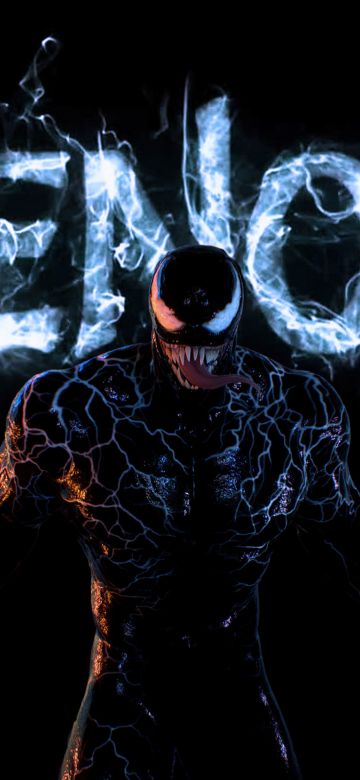 Venom, Marvel Comics, Marvel Superheroes, Black background, Digital Art, 5K