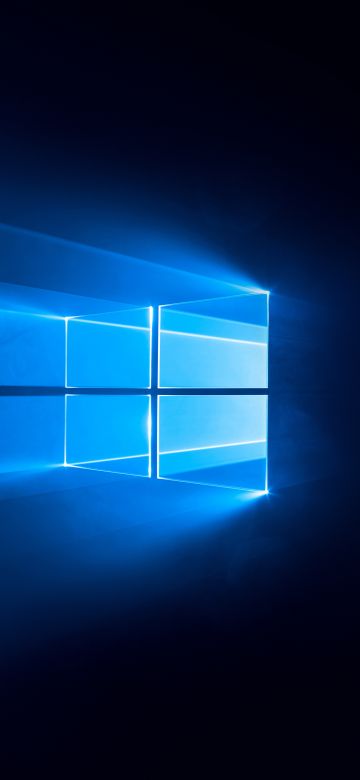 Windows 10, Dark, Blue background, 5K, 8K