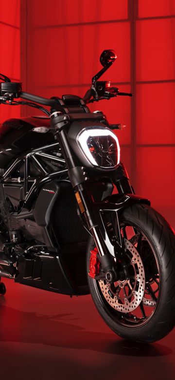 Ducati XDiavel Nera, 8K, Limited edition, Sports cruiser, Red background, 2022, 5K