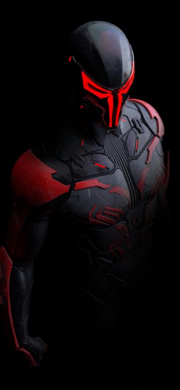 Spider-Man 2099, Marvel Superheroes, Marvel Comics, Concept Art, AMOLED, Black background, 5K, 8K, Spiderman