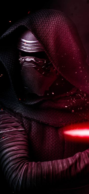 Kylo Ren, 8K, Star Wars, Dark background, Lightsaber, Cosplay, 5K