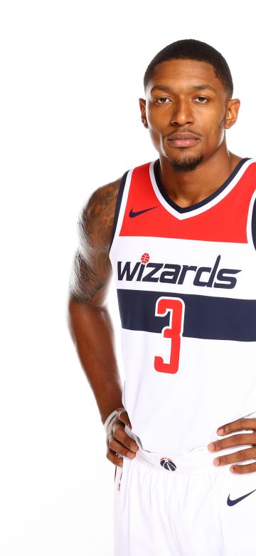 Bradley Beal, Basketball player, NBA, Washington Wizards, White background