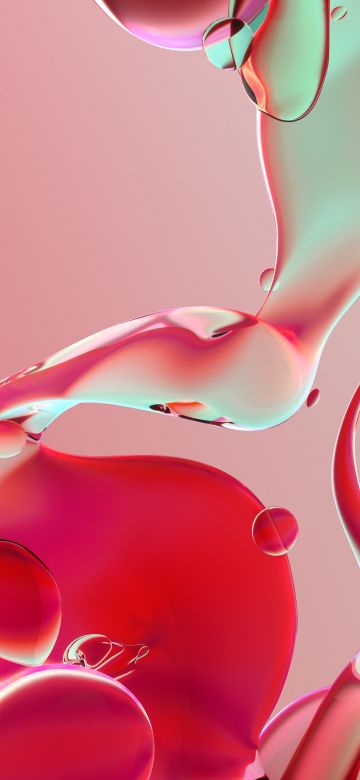 Glossy, Gradient background, Fluidic, Red background