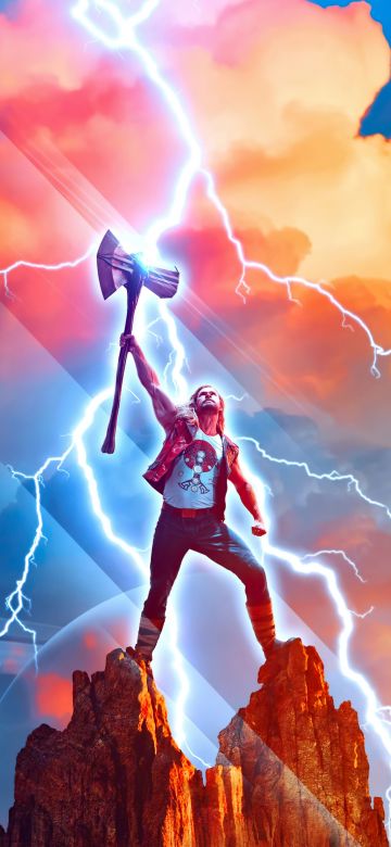 Thor: Love and Thunder, Chris Hemsworth as Thor, 2022 Movies, Stormbreaker, Thor Hammer, Marvel Comics, Marvel Superheroes, Lightning