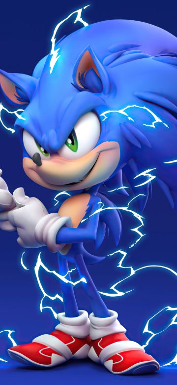 Sonic the Hedgehog, Blue background, 5K