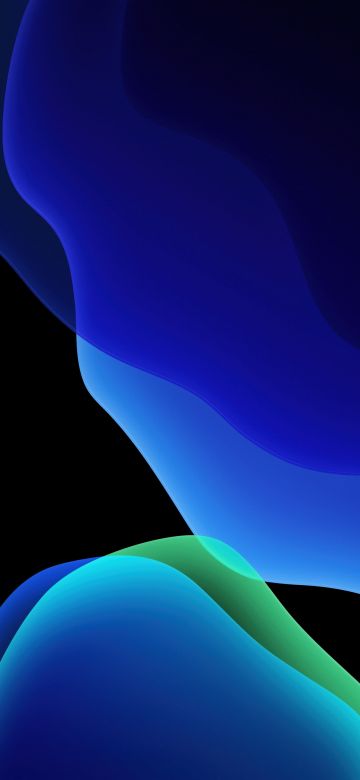 iOS 13, Blue, Stock, iPadOS, Black background, AMOLED, 5K