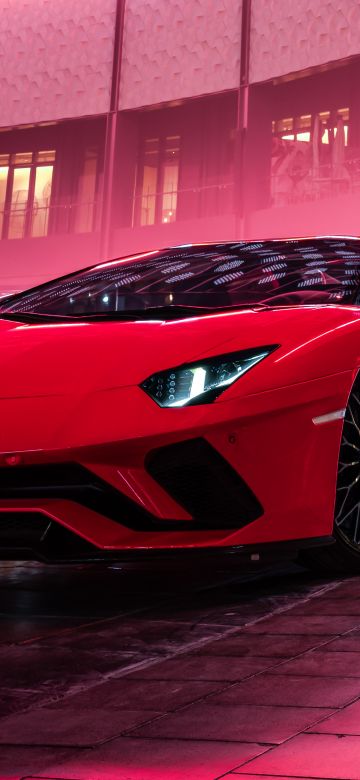 Lamborghini Aventador S Roadster, Red, 5K