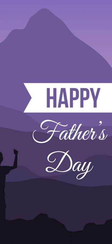 Happy Fathers Day, Best Dad, Silhouette, Father's Day, Son, Mountain