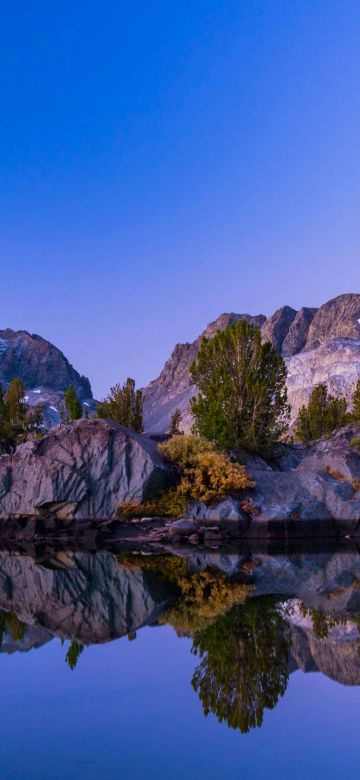 Banner Peak, Thousand Island Lake, Ansel Adams Wilderness, California, Reflection, Landscape, 5K